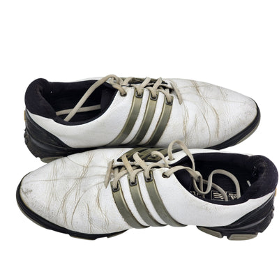 Adidas Golf Shoes Tour360 Mens 9 White Leather FitFOAM Climaproof Spiked 791003