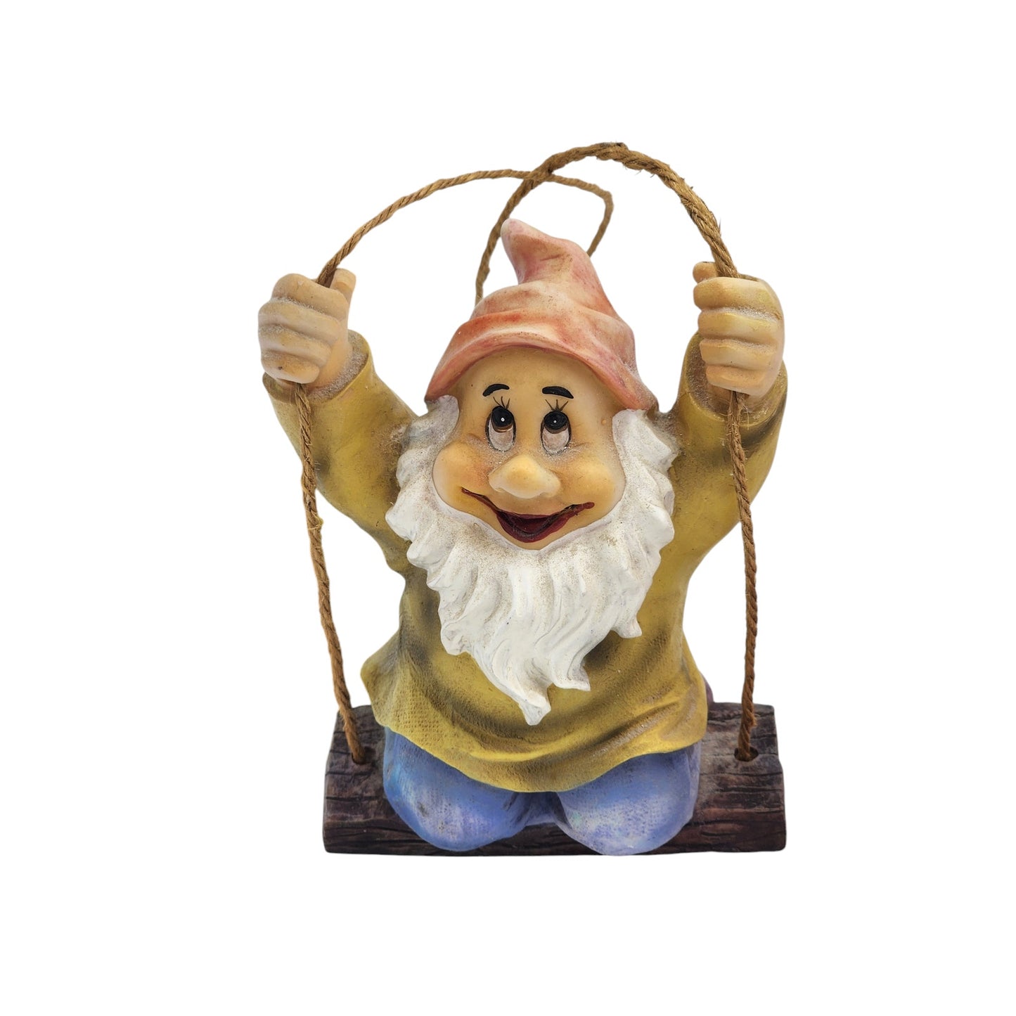 Disney Snow White Seven Dwarfs Swinging Figures Pair Whimsical Happy Bashful