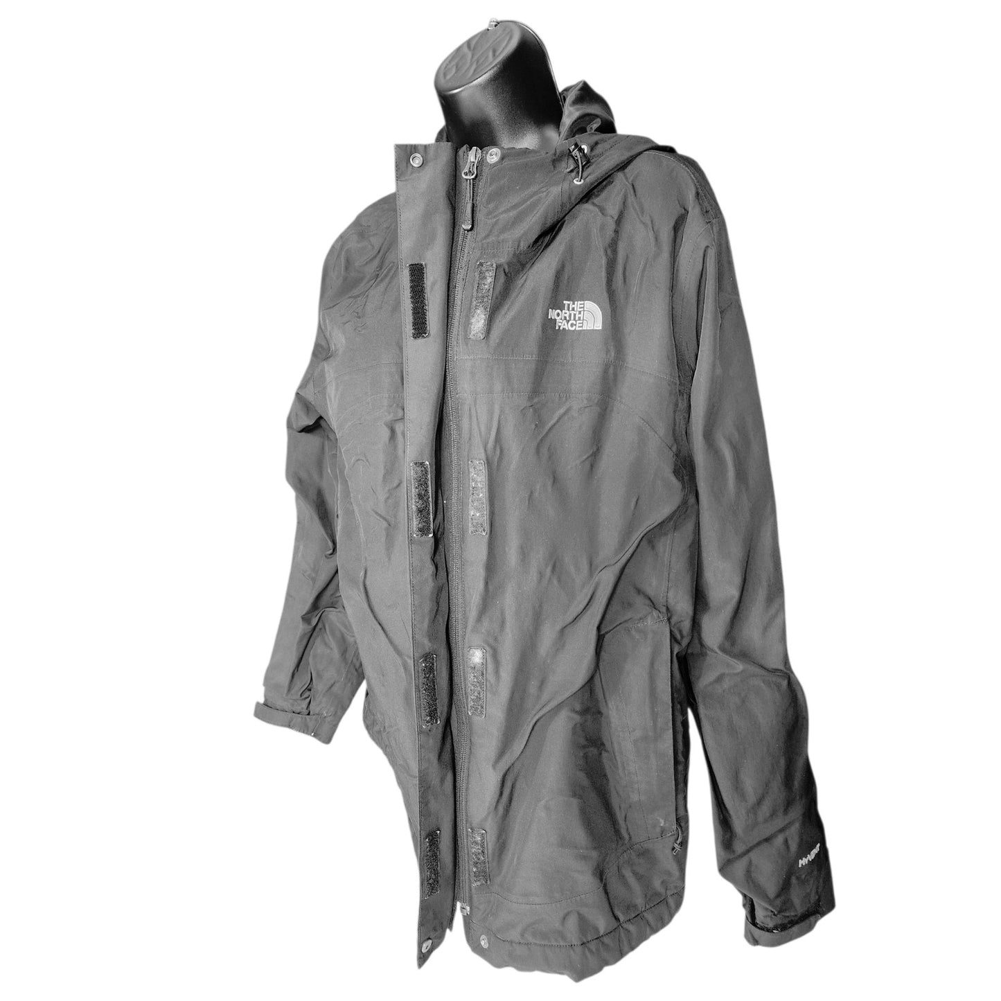 North Face HyVent Waterproof Hooded Rain Jacket Womens XL Hiking Camping Light