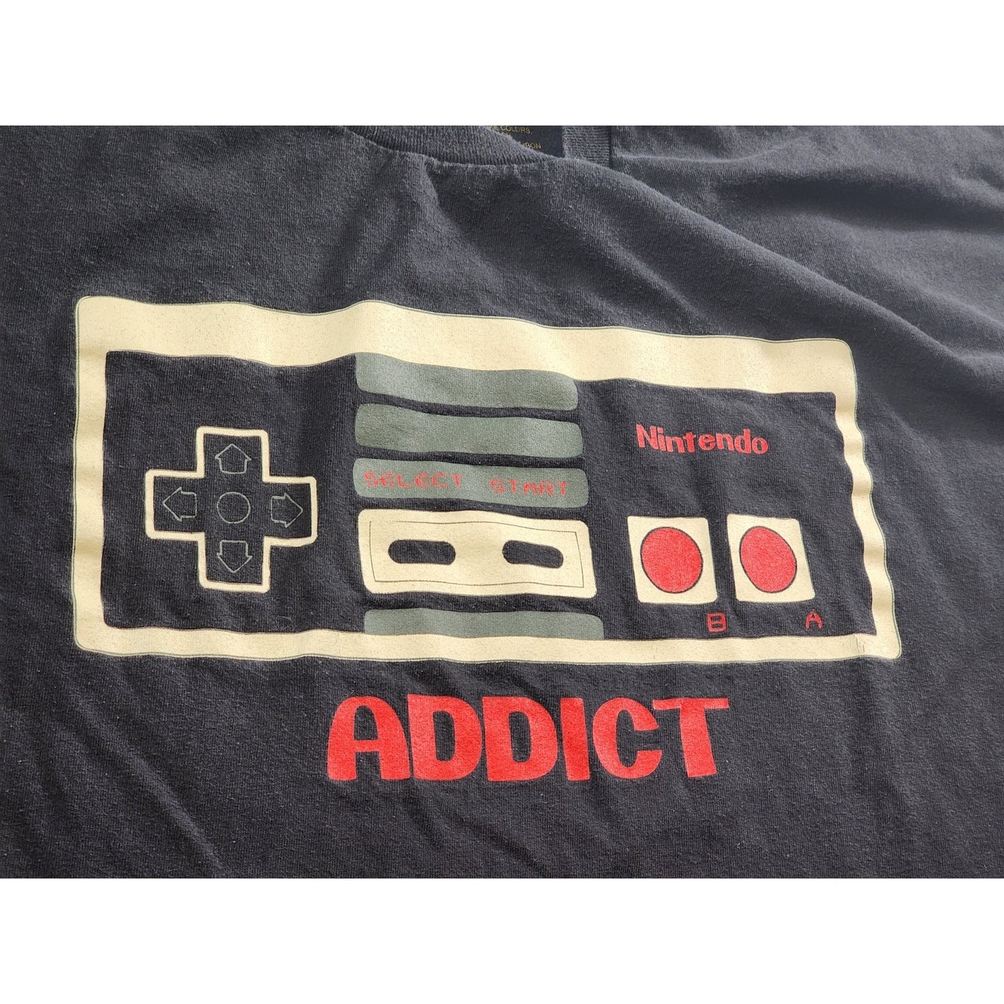 Nintendo Addict T Shirt Mens Size XXL Distressed Vintage Retro Inspired Cotton