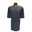 Stacy Adams Shirt Mens 3XLT Textured Blue Striped Short Sleeve Crew Neck