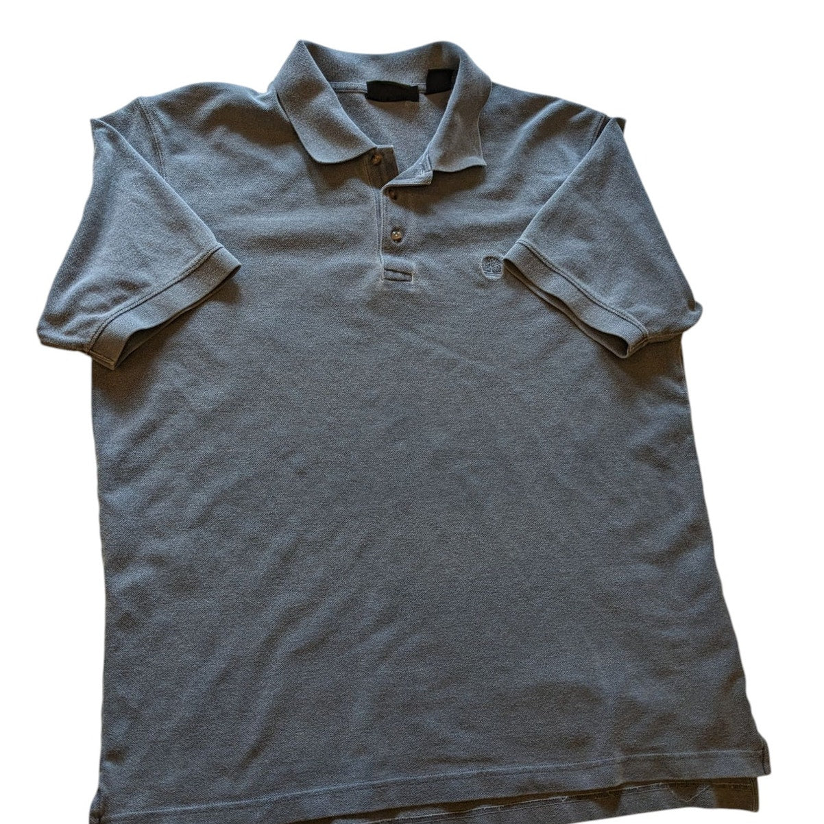 Timberland Polo Shirt Mens XL Gray Cotton Casual Classic Fit Collar Preppy