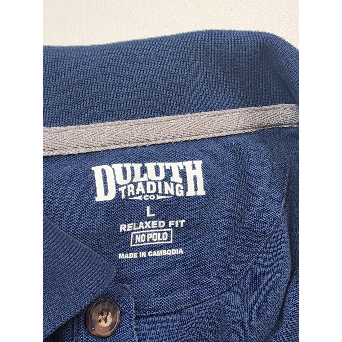 Duluth Trading Shirt Large No Polo Long Sleeve Relaxed Casual Pullover Henley