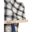 En Creme Quilted Plaid Denim Jacket Womens Medium Shacket Collar Snap Cozy Y2K