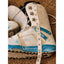 Burton Snowboard Boots Casa Womens 9 White Teal Freestyle All Mountain Lace Up