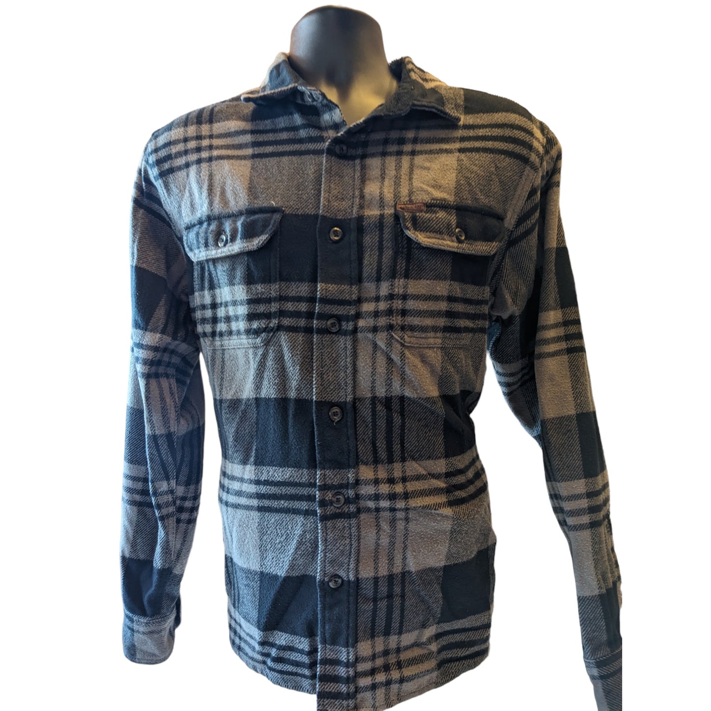 Orvis Flannel Shirt Mens Medium Plaid Button Outdoor Lumberjack Rugged Layering