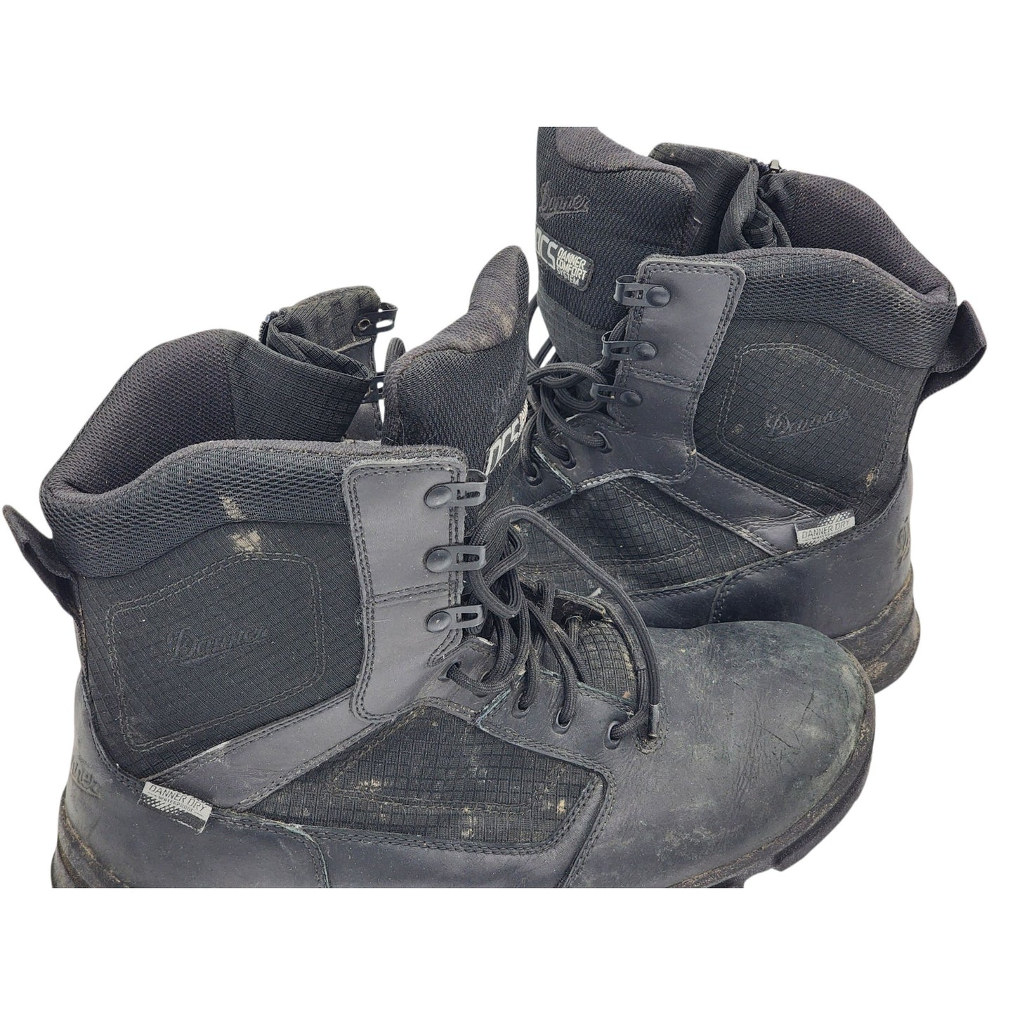 Danner Boots Lookout Side Zip 8" Mens 13 Black Tactical Combat Workwear 23824