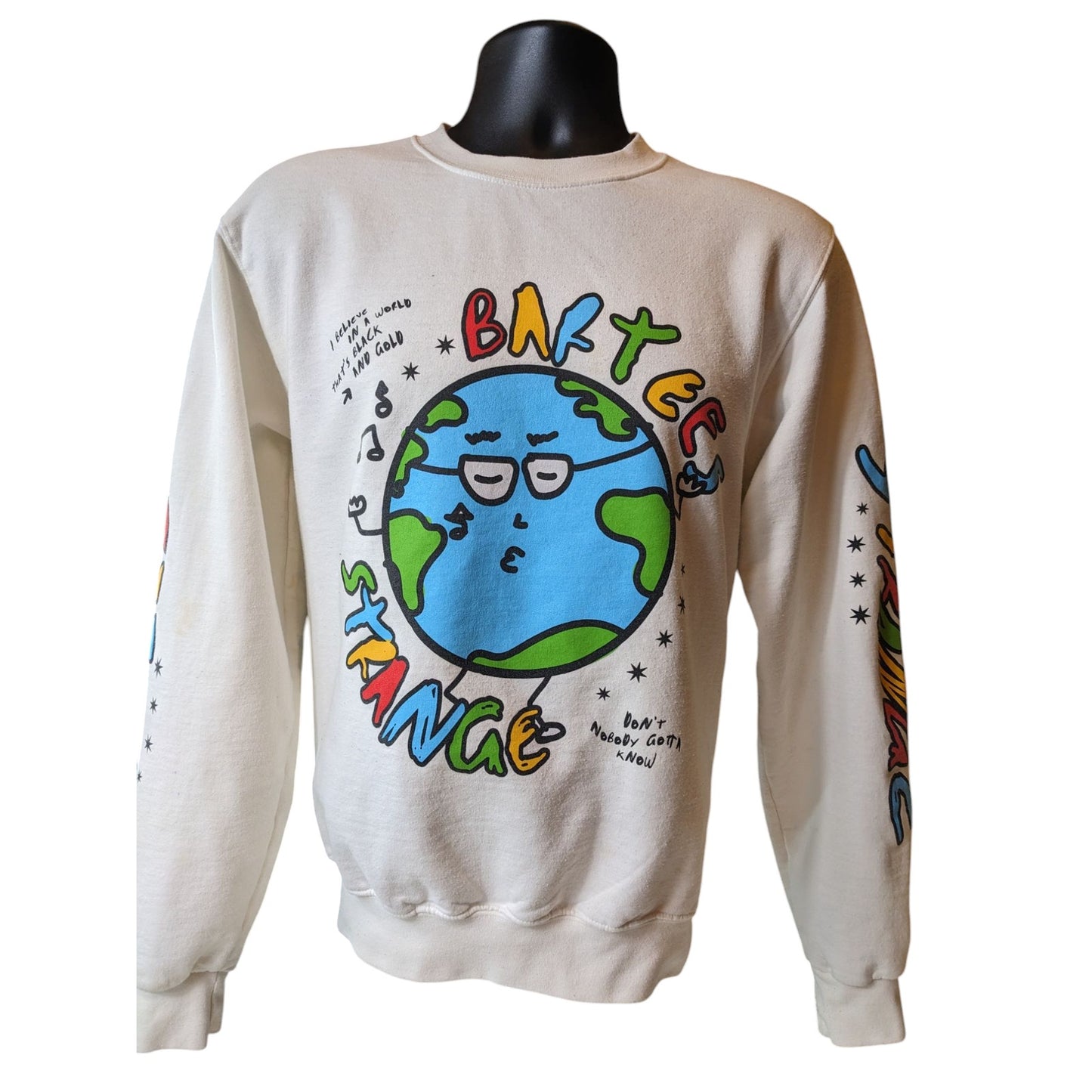 Champion ECO Pullover Adult Small Sweatshirt Earth Face Graphic Bartees Change