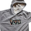 VANS Hoodie Womens Medium Floral Embroidered Raw Hem Cut Off Pullover Sweatshirt