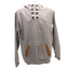 SPOP Hoodie Sweatshirt Womens XXL Pullover Buttons Gray Brown Athleisure Urban