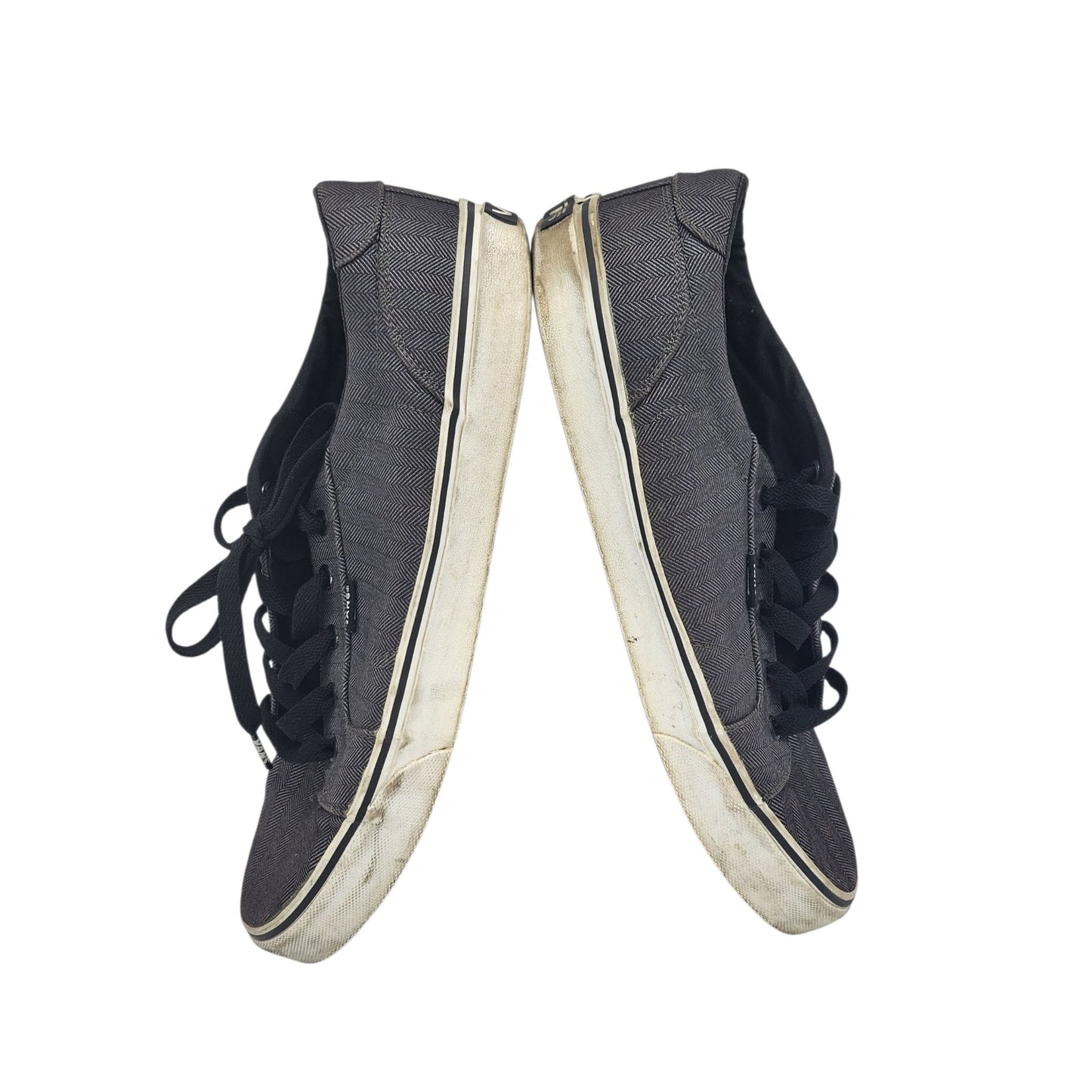 Vans Sneakers Mens 12 Gray Herringbone Low Top Skate Shoes Casual VN-ONLUL9B-MEN