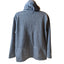 Perry Ellis Hoodie Mens Large Fleece Pullover Jacket Blue Zip Pockets Sweatshirt
