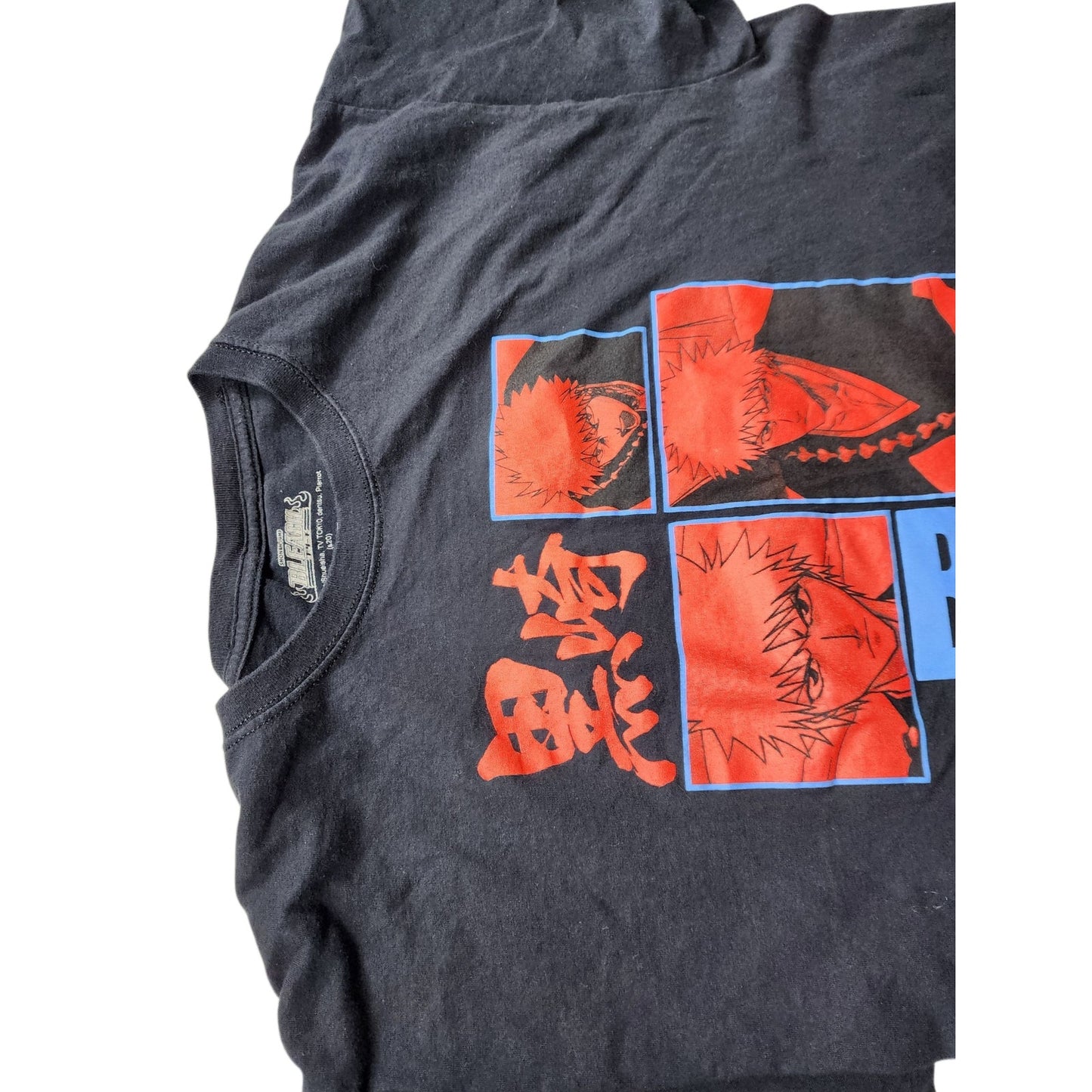 Bleach Anime T Shirt Mens Medium Manga Ichigo Kurosaki Graphic Short Sleeve Tee