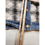 En Creme Quilted Plaid Denim Jacket Womens Medium Shacket Collar Snap Cozy Y2K