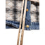 En Creme Quilted Plaid Denim Jacket Womens Medium Shacket Collar Snap Cozy Y2K