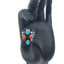 Navajo Turquoise Coral Sterling Silver Ring Native American Southwest 6g Size 5