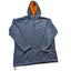 Perry Ellis Hoodie Mens Large Fleece Pullover Jacket Blue Zip Pockets Sweatshirt
