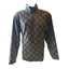 Eddie Bauer Men's Large Fleece Pullover Jacket Aztec Diamond Pattern Green
