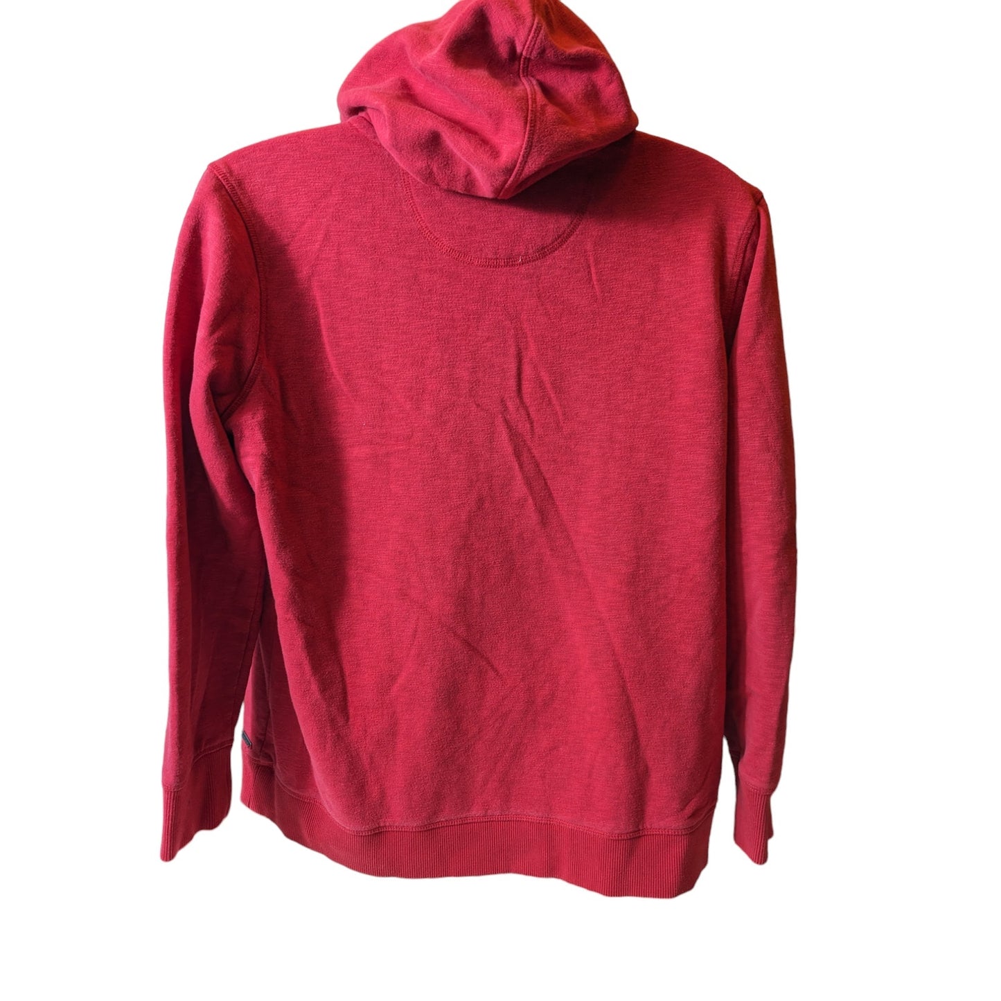 Eddie Bauer Hoodie Sweatshirt Womens XL Red Pullover Henley Style Drawstring