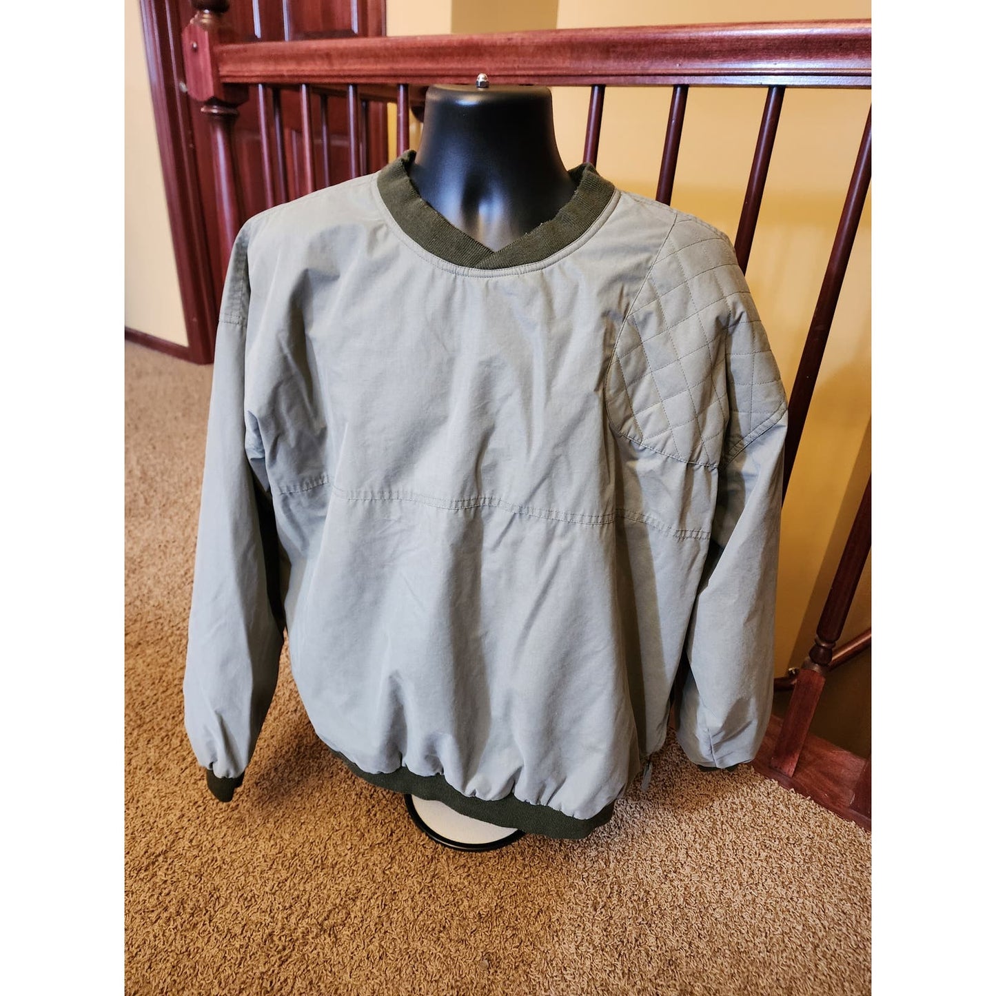 Bob Allen Shooting Jacket Pullover Men Large Green Long Sleeve Sportsman Outdoor