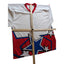 Projoy Hockey Jersey #8 Adult Large White Red Blue Stars Graphic Canada Vintage