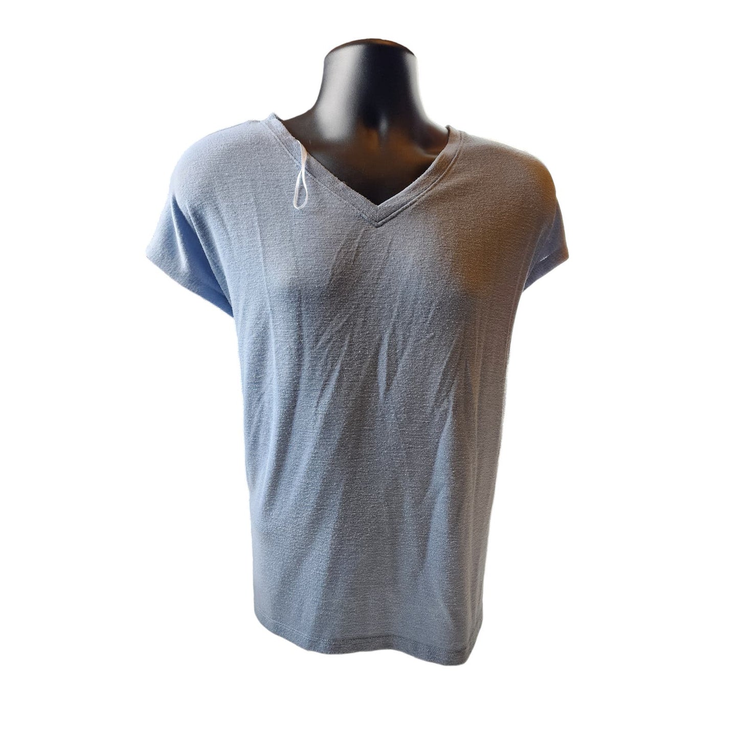 Orvis V Neck Shirt Mens Large Lightweight Casual Knit Blue Pullover