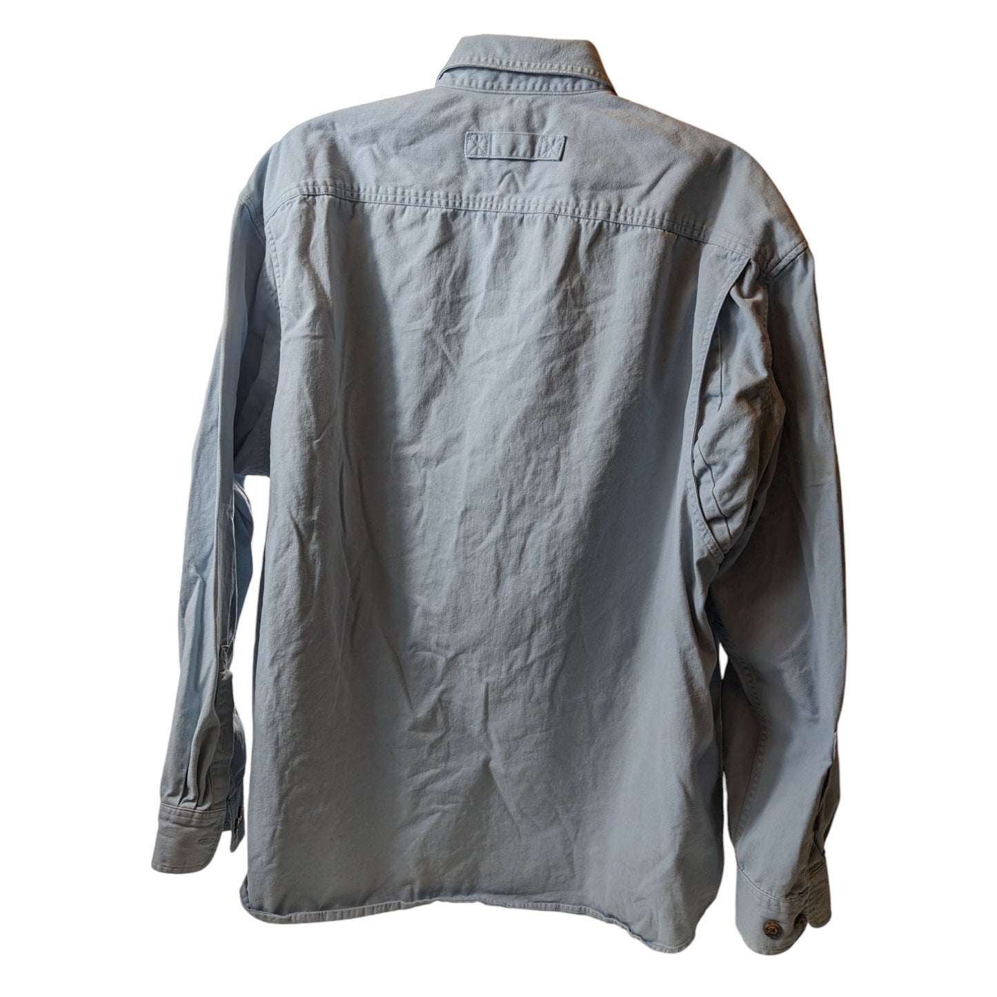Duluth Trading Shirt Men 3XL Button Up Long Sleeve Workwear Chest Pockets Rugged