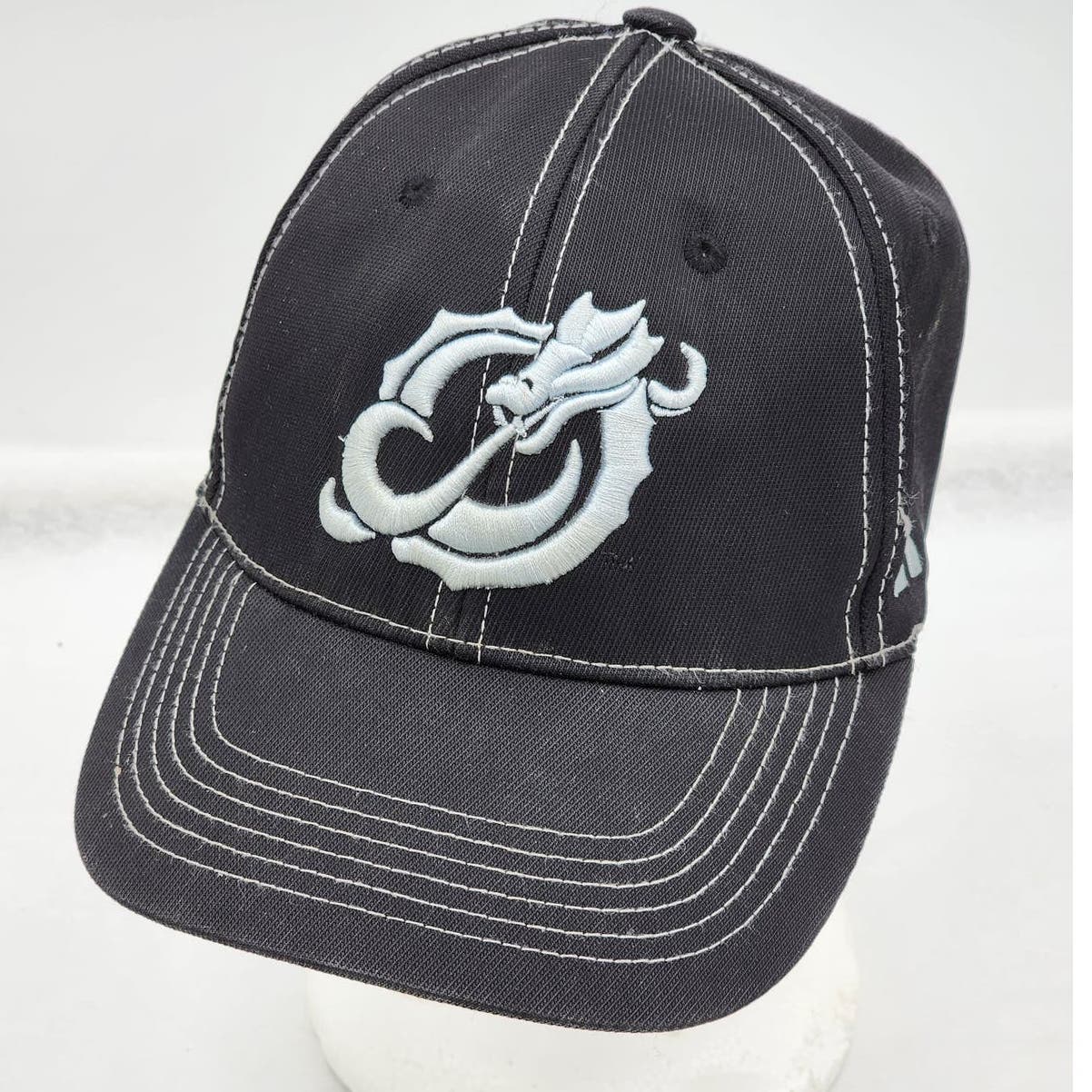 Russell Dragons Hat Black Embroidered Dragon Form Baseball Cap Adjustable