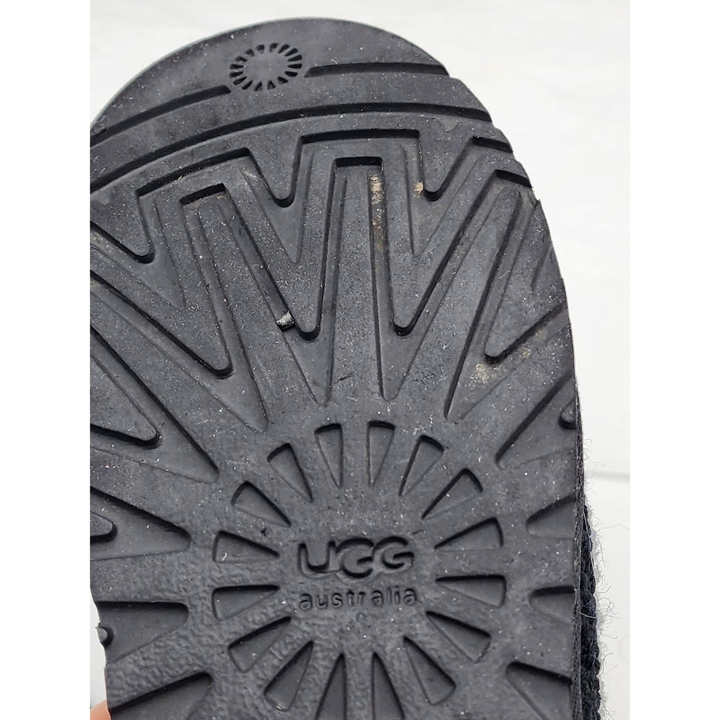 Ugg Boots Women Classic Cardy Winter Knitted Size 7 Black 5819 Mid Calf To Tall