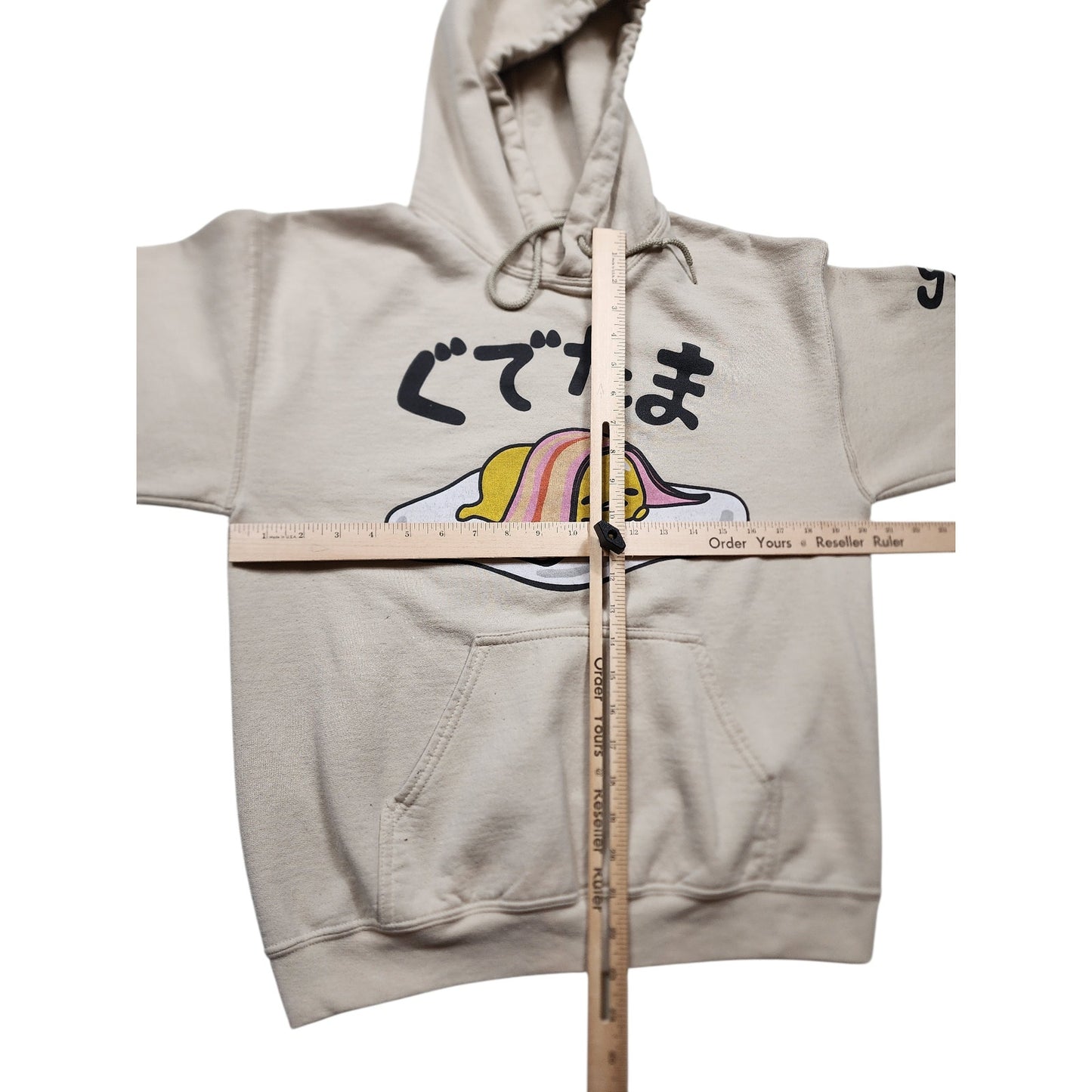 Sanrio Gudetama Hoodie Men Small Women Medium Sweatshirt Anime Kawaii Lazy Egg