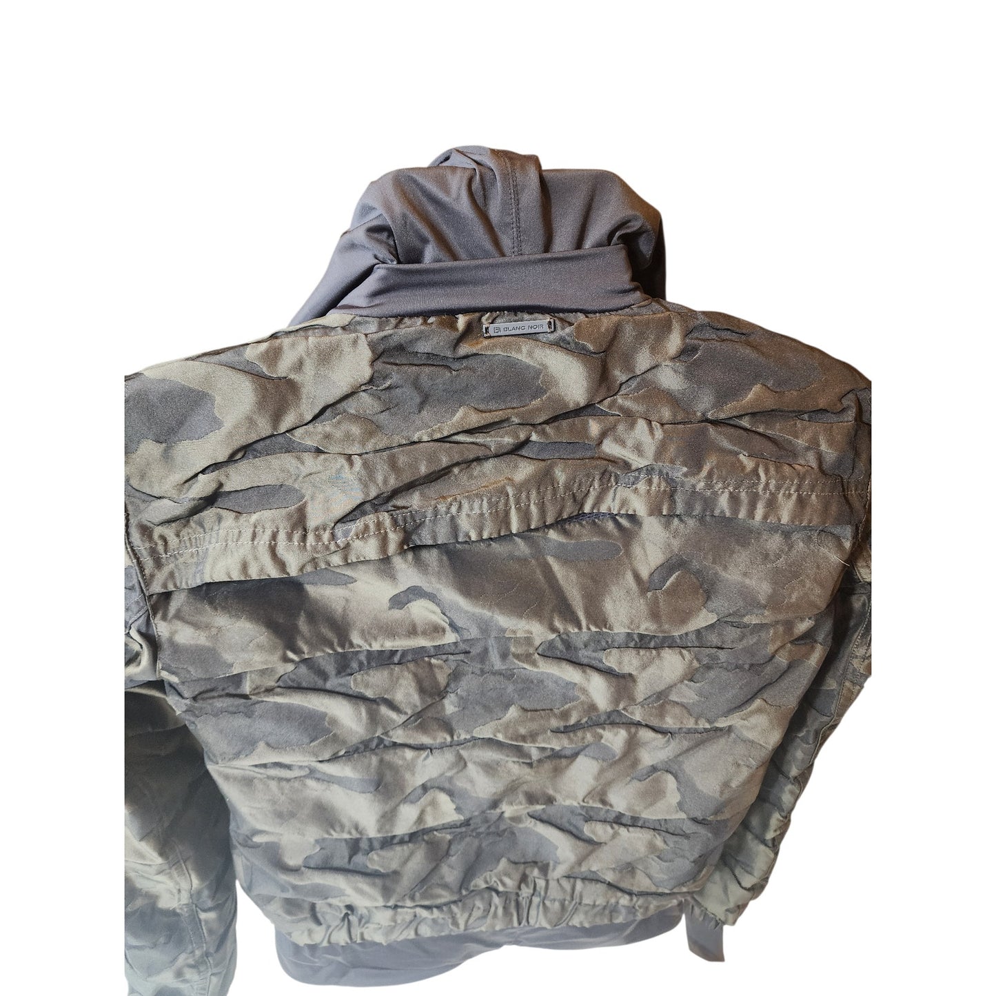 Blanc Noir Jacket Womens Small Skyfall Hooded Aviator Camo Zip Up Windbreaker