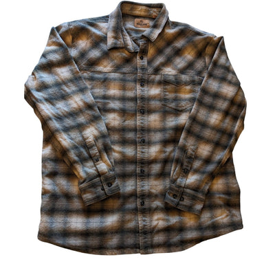 RedHead Ranch Flannel Shirt Mens 2XLT Plaid Long Sleeve Button Western Cowboy
