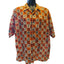 Spirit First Shirt Mens Large Tall Short Sleeve Hawaiian Abstract Bold Orange