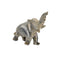 Stone Elephant Figurine Statue Gray Wildlife Shelf Ornament Safari Animal Art 6"