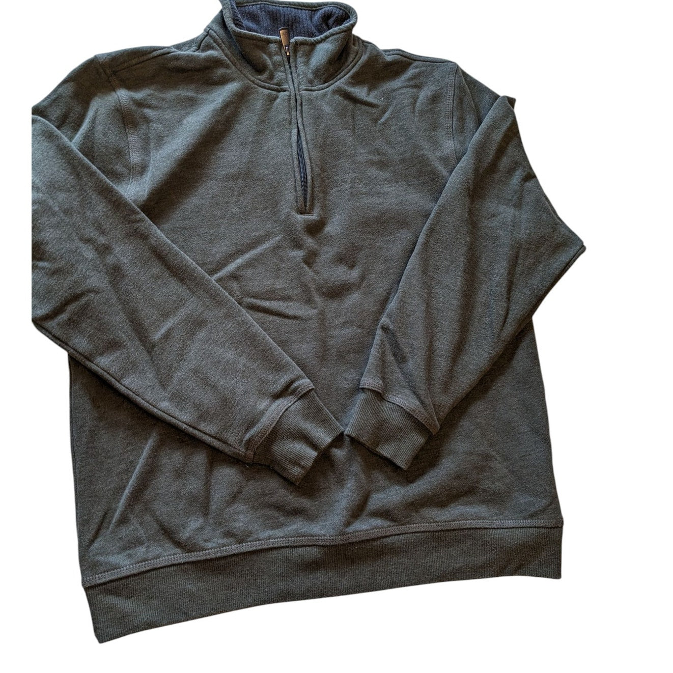 Arrow Sweatshirt Mens Large Green Quarter Zip Pullover Casual Warm Fleece