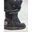 Ugg Boots Women Classic Cardy Winter Knitted Size 7 Black 5819 Mid Calf To Tall