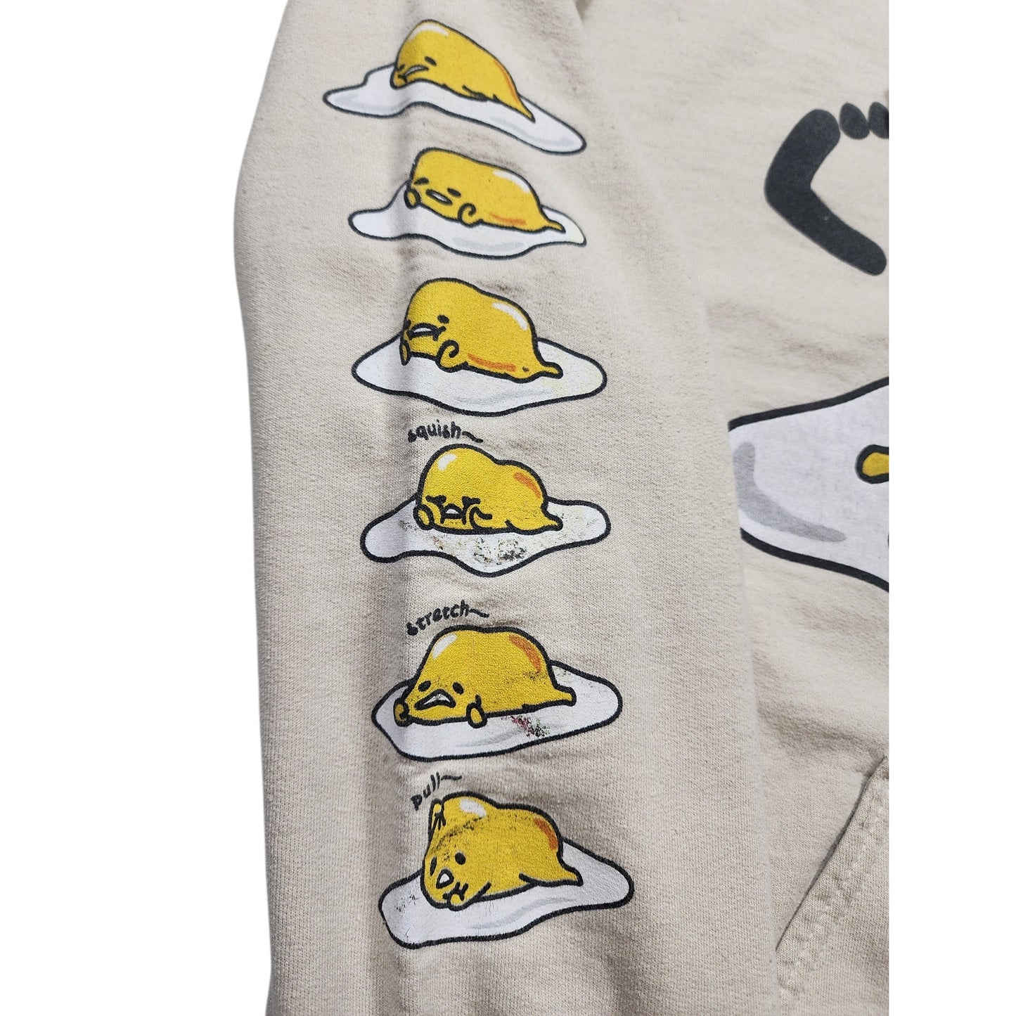Sanrio Gudetama Hoodie Men Small Women Medium Sweatshirt Anime Kawaii Lazy Egg
