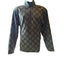 Eddie Bauer Men's Large Fleece Pullover Jacket Aztec Diamond Pattern Green
