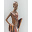 Stacy Bayne African Sculpture Village Life Jaha One Dignity Bronze Patina 21"