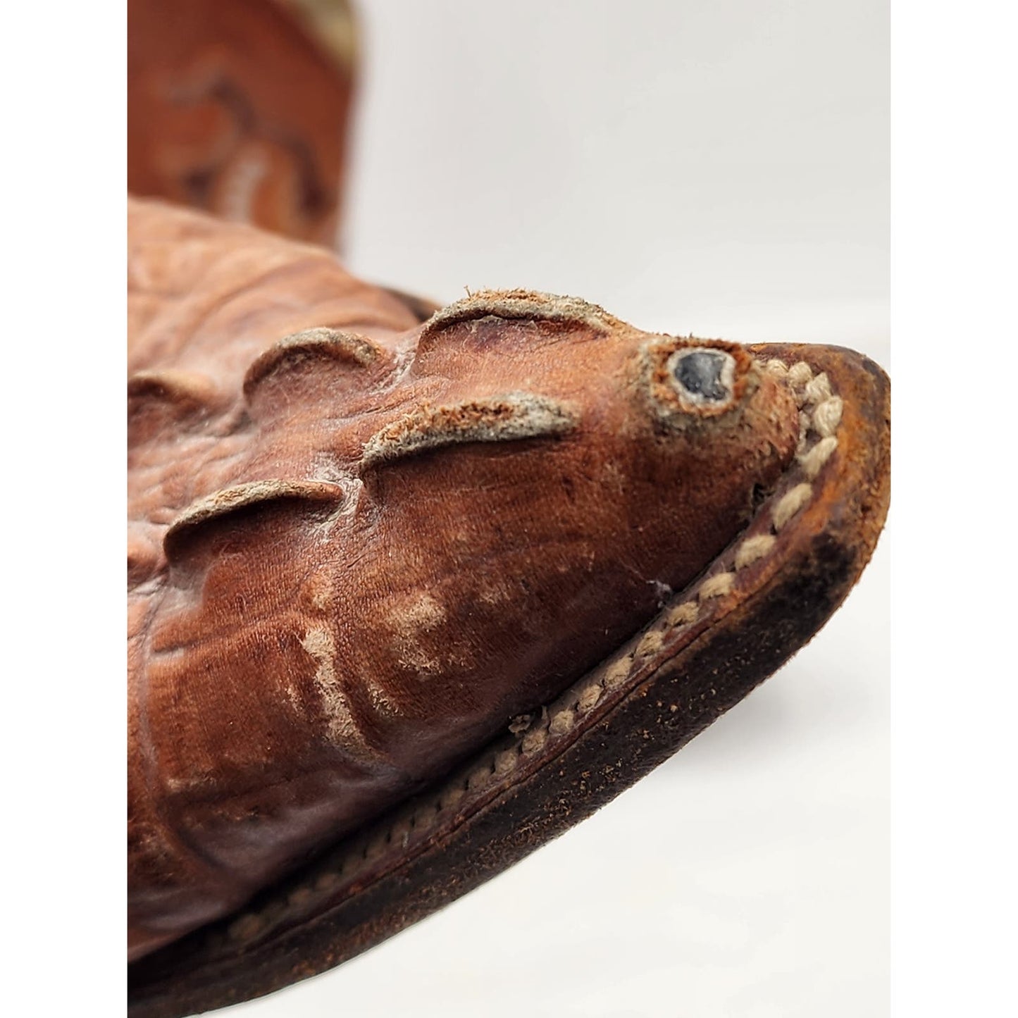 Holster Cowboy Boots Mens Size 9 Mexico Western Pointed Toe Distressed Exotic