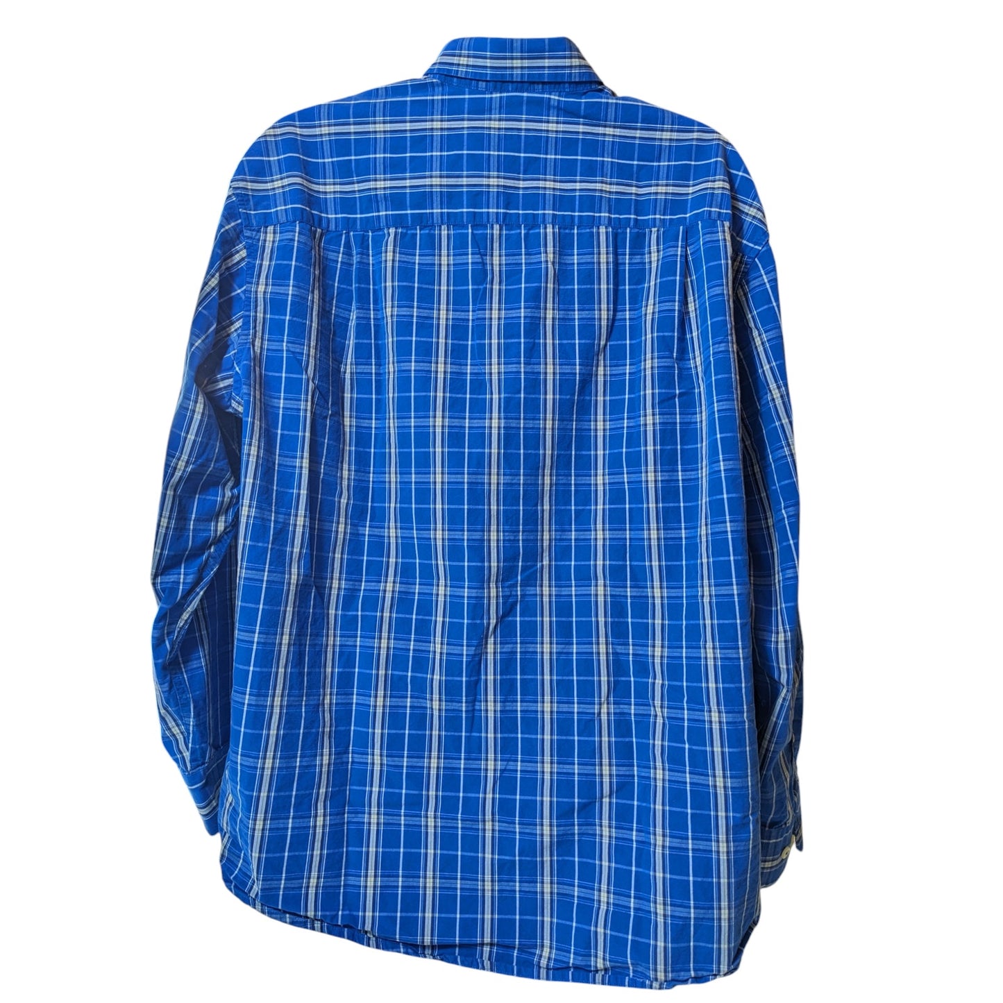 Izod Shirt Mens 2XL Plaid Button Down Long Sleeve Classic Fit Pockets Collar