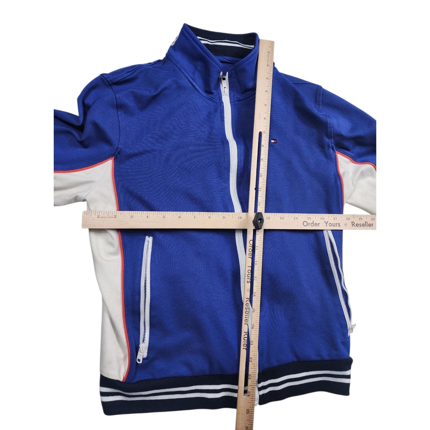 Tommy Hilfiger Men Small Womens Medium Full Zip Track Jacket Retro Athletic Logo