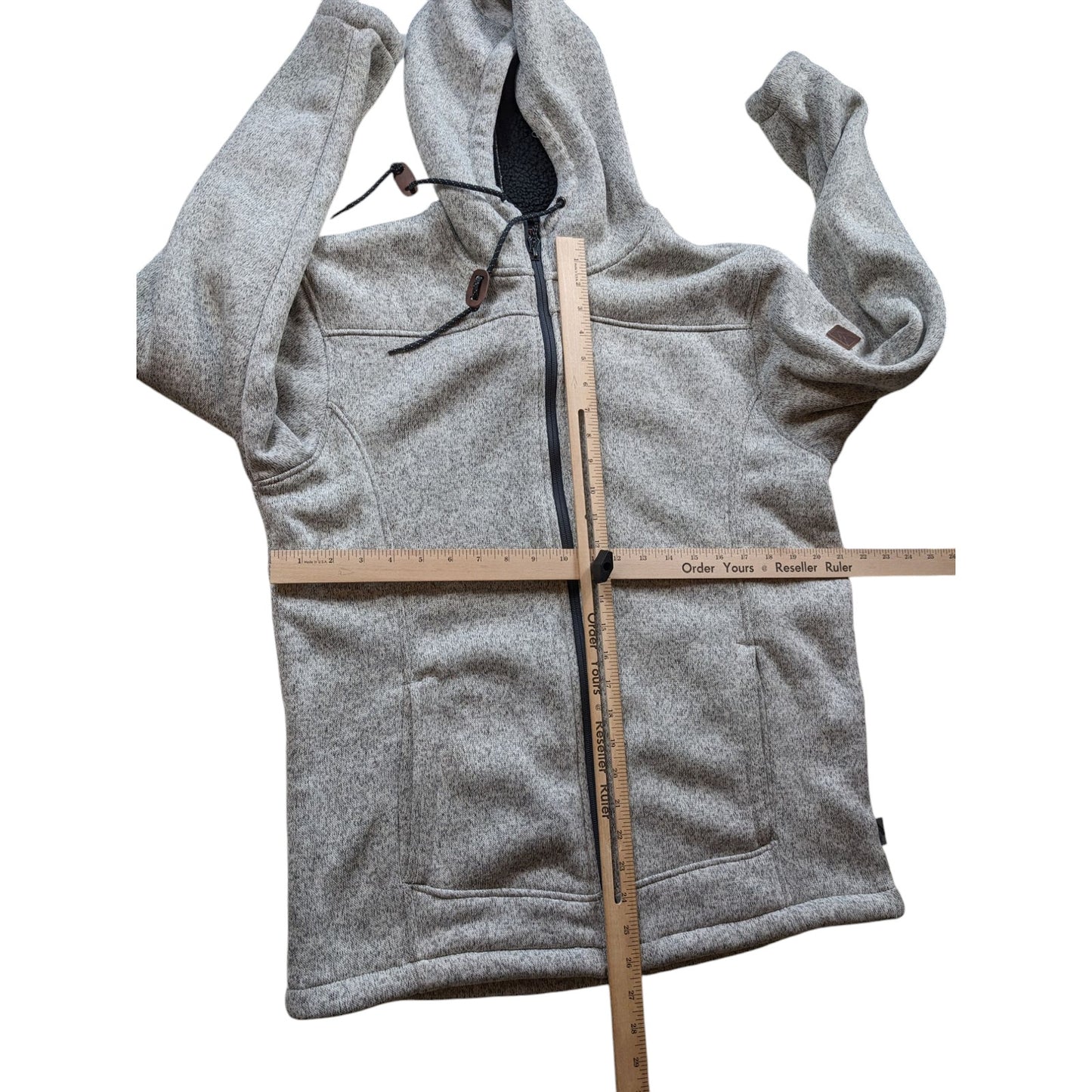Rugged Elements Sherpa Lined Hoodie Jacket Men Medium Full Zip Outdoor Fleece