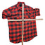 Burton Flannel Shirt Mens Large Red Black Buffalo Plaid Button Lumberjack Skate