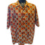 Spirit First Shirt Mens Large Tall Short Sleeve Hawaiian Abstract Bold Orange