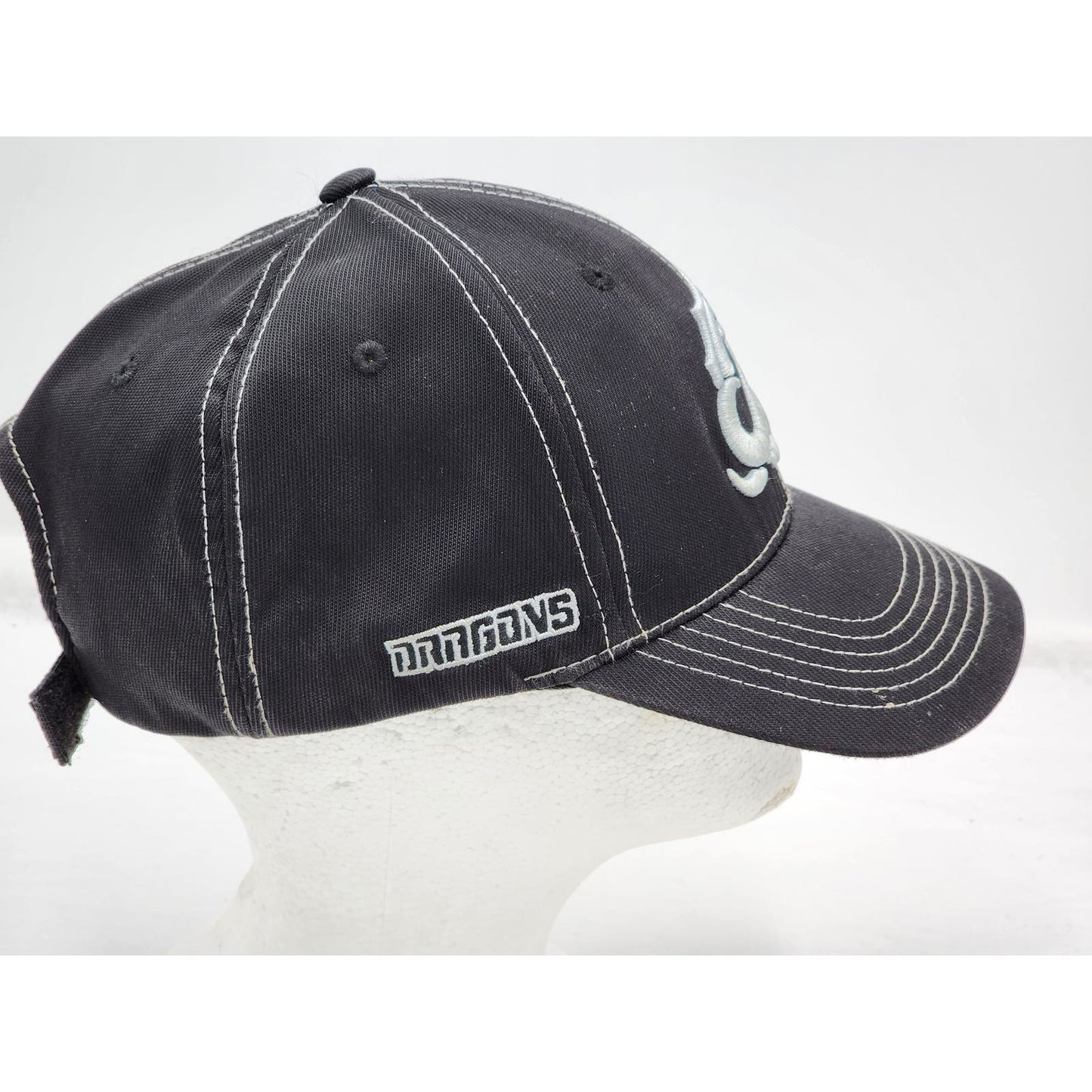 Russell Dragons Hat Black Embroidered Dragon Form Baseball Cap Adjustable