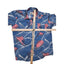 Huk Fishing Shirt Men Medium Patriotic Red White Blue Marlin Flags Button Down