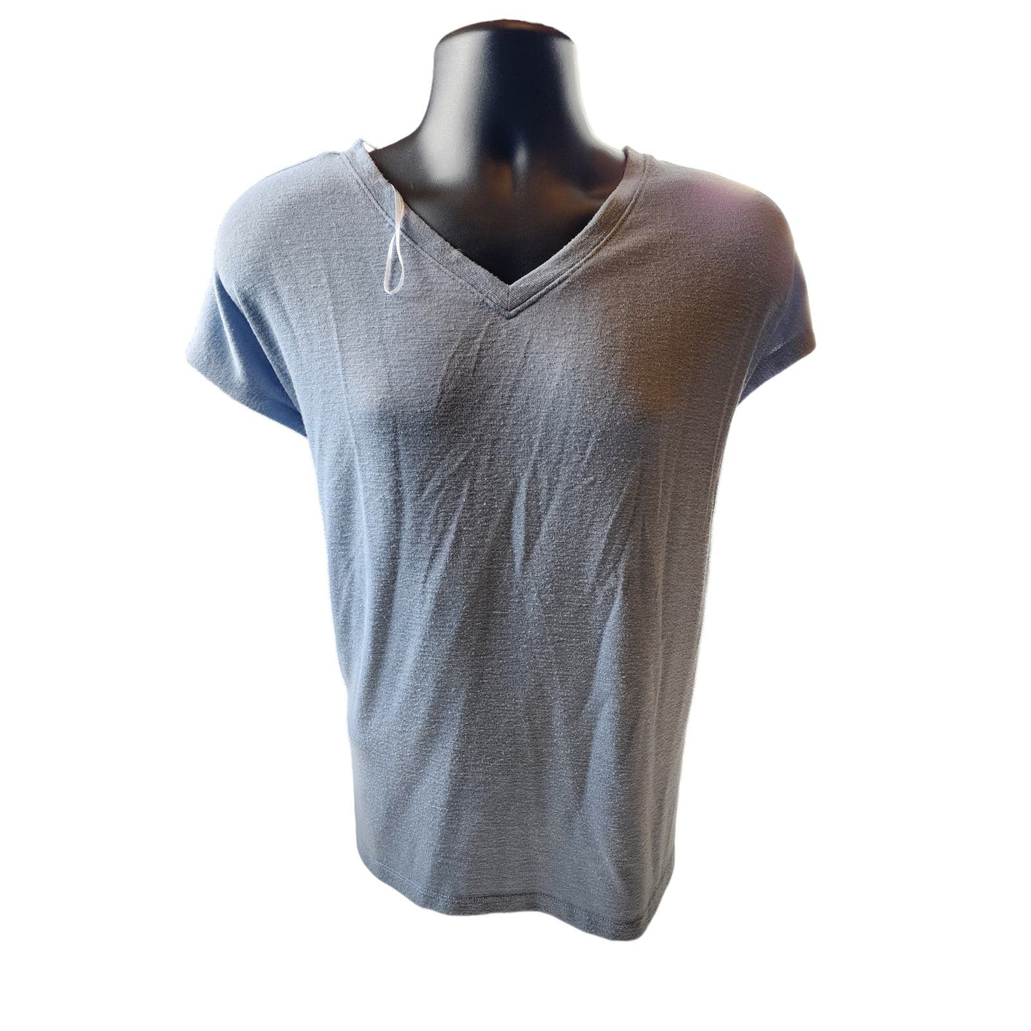 Orvis V Neck Shirt Mens Large Lightweight Casual Knit Blue Pullover