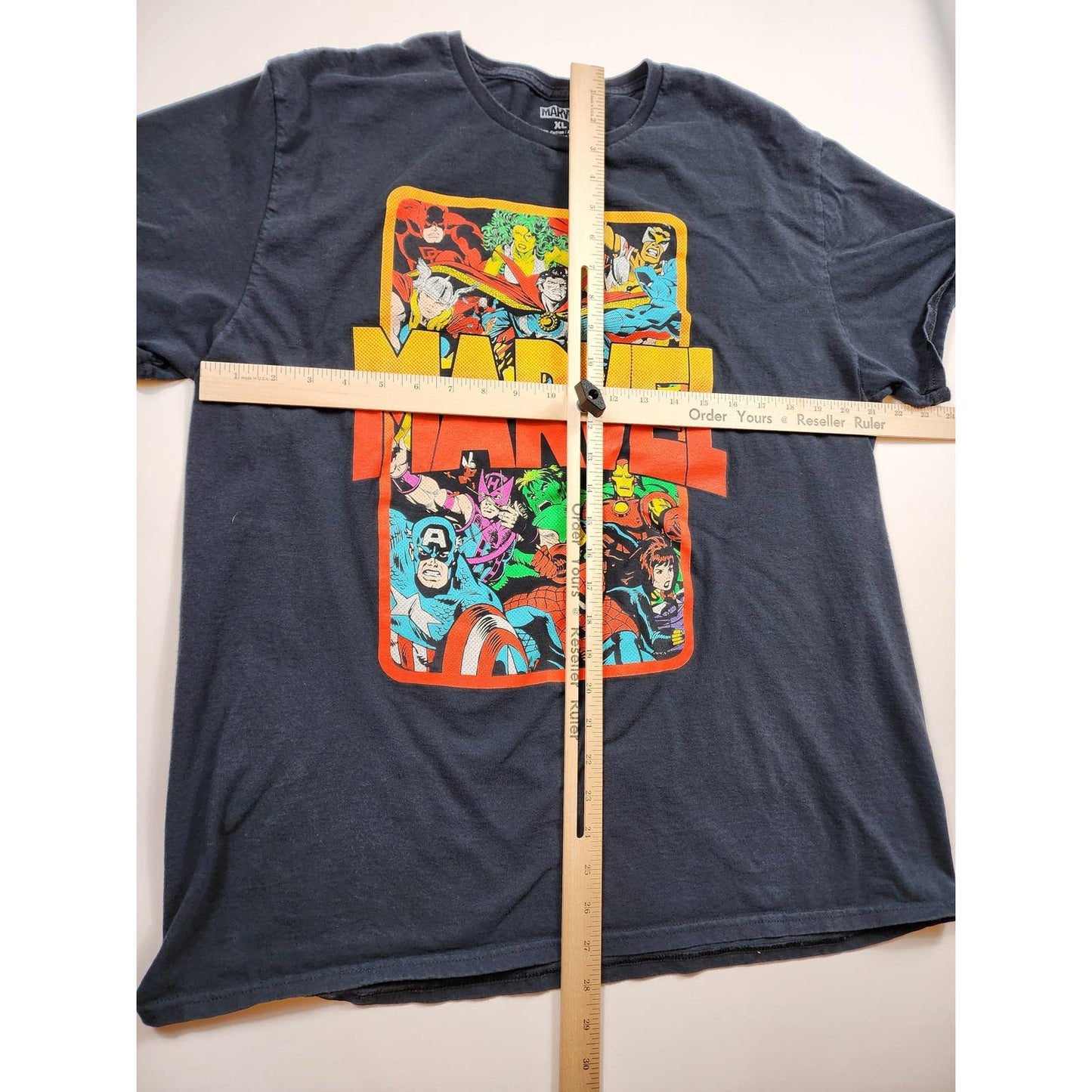 Marvel T Shirt Mens XL Crew Neck Superhero Graphic Retro Tee Bold Short Sleeve