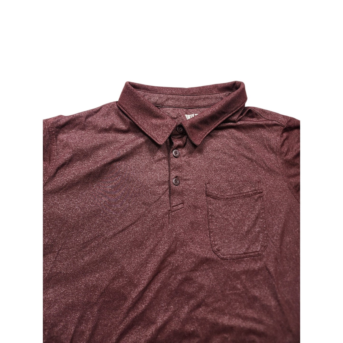 Duluth Trading Polo Shirt 3XL Maroon Short Sleeve Performance Untucked Fit Golf